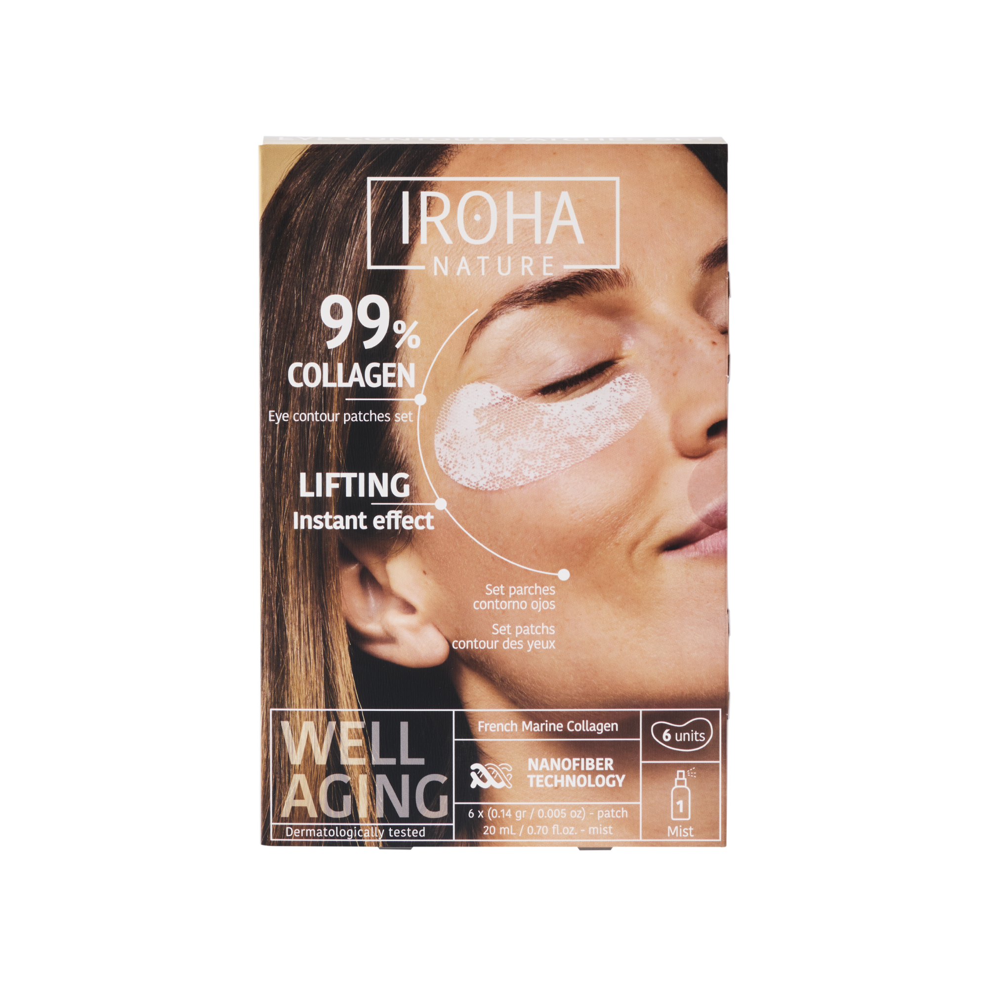 IROHA 99% COLLAGEN eye patches 6 u