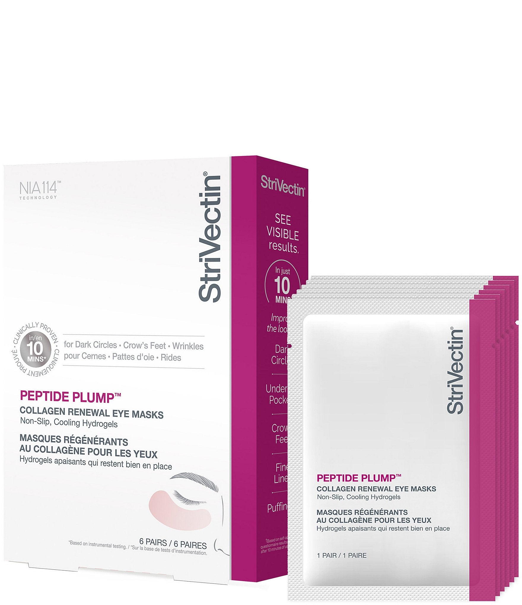 STRIVECTIN PEPTIDE PLUMP collagen eye masks 6 u
