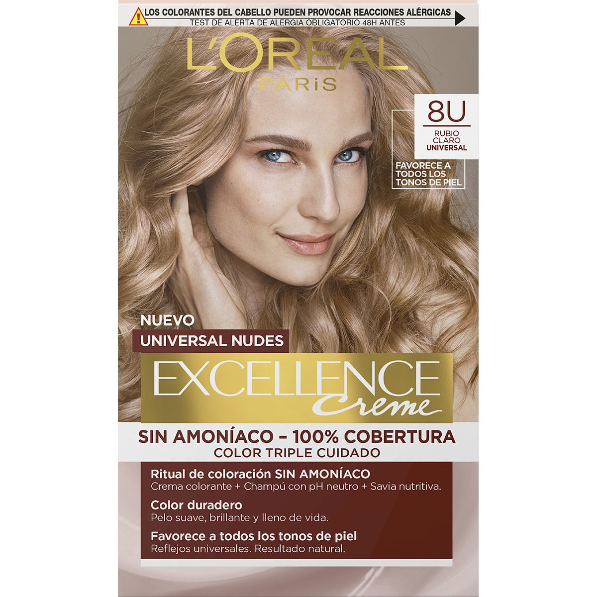 L'ORÉAL PARIS EXCELLENCE NUDES dye #8u-light blonde 5 u