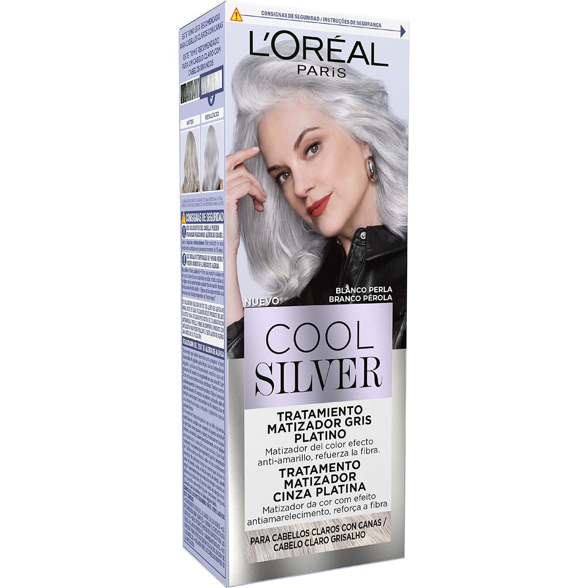 L'ORÉAL PARIS COOL SILVER platinum gray toning treatment #Pearl White 1 u