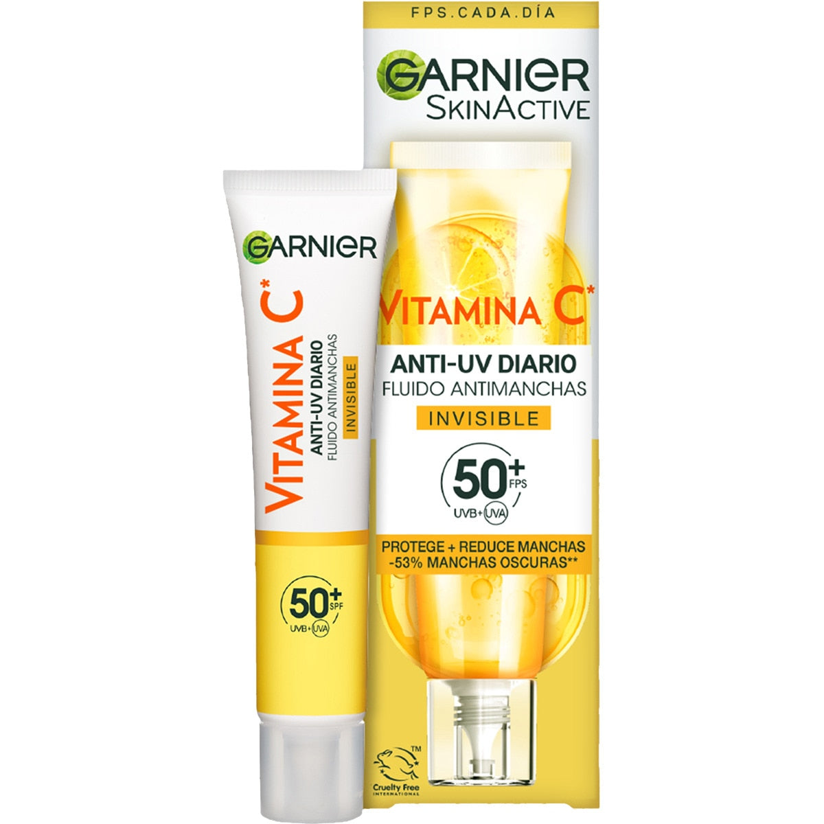 GARNIER VITAMIN C anti-spot fluid SPF50+ #invisible 40 ml