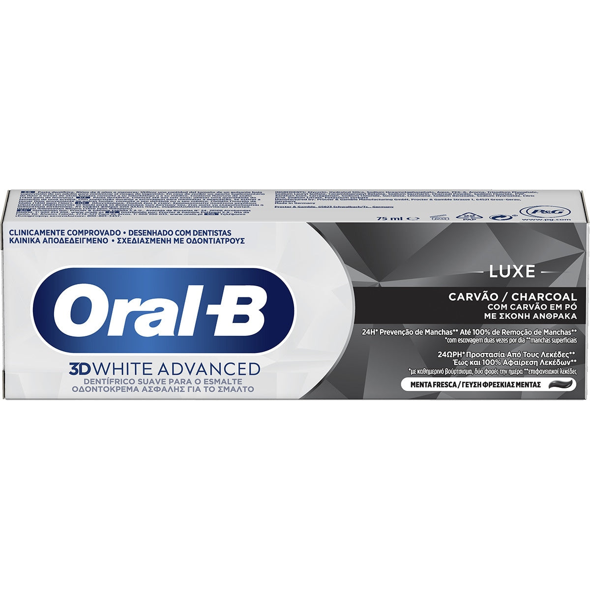 ORAL-B 3D WHITE LUXE charcoal toothpaste 75 ml