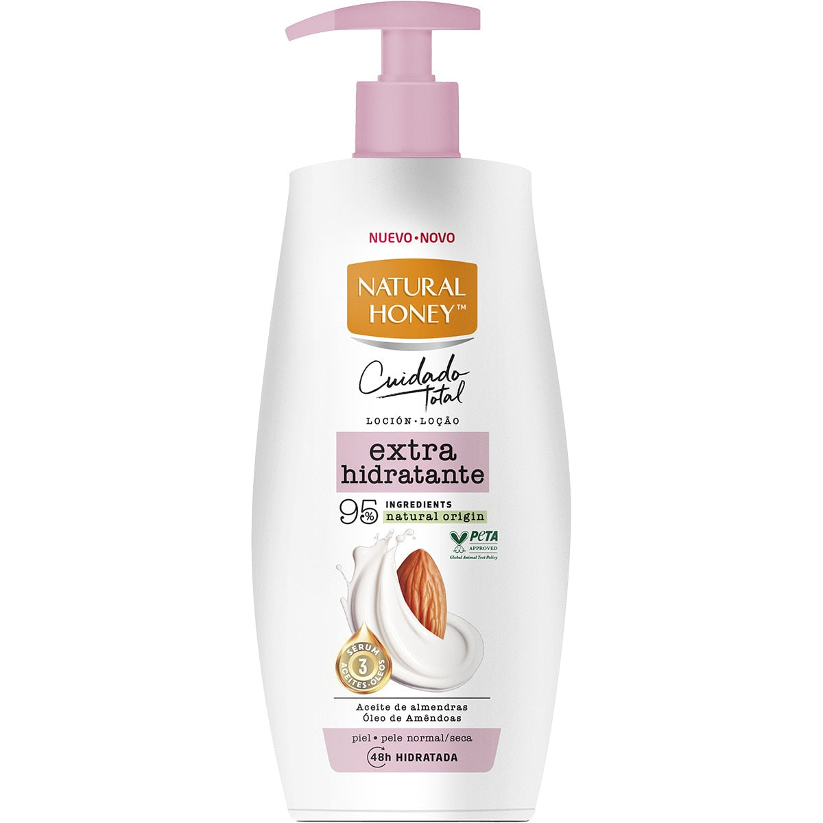 NATURAL HONEY SWEET ALMOND OIL moisturizing lotion dispenser 600 ml