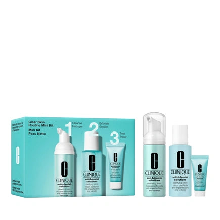 CLINIQUE ANTI-BLEMISH SOLUTIONS 3-STEP SKIN CARE SYSTEM CASE 3 pcs