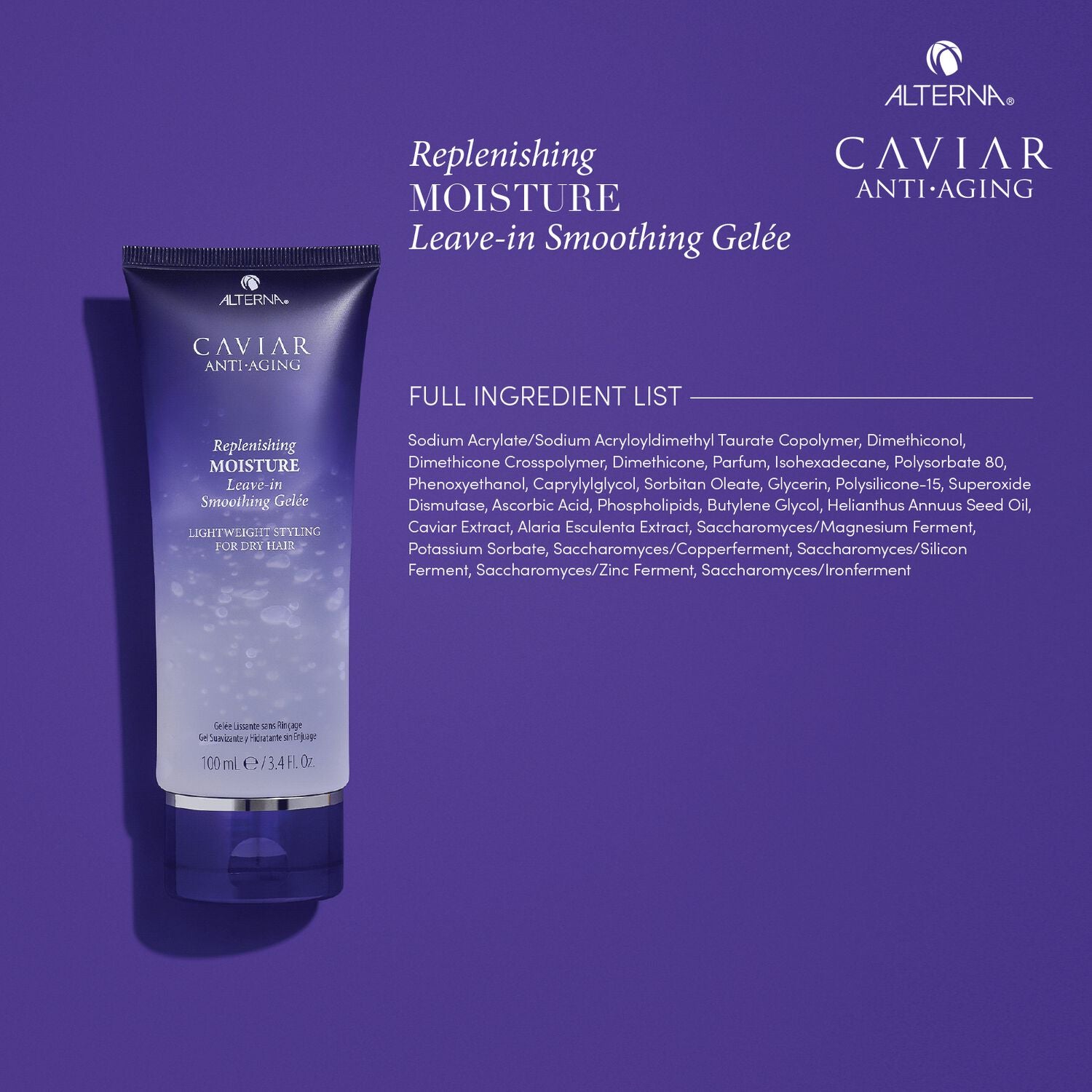 ALTERNA CAVIAR REPLENISHING MOISTURE leave-in smoothing gelee 100 ml