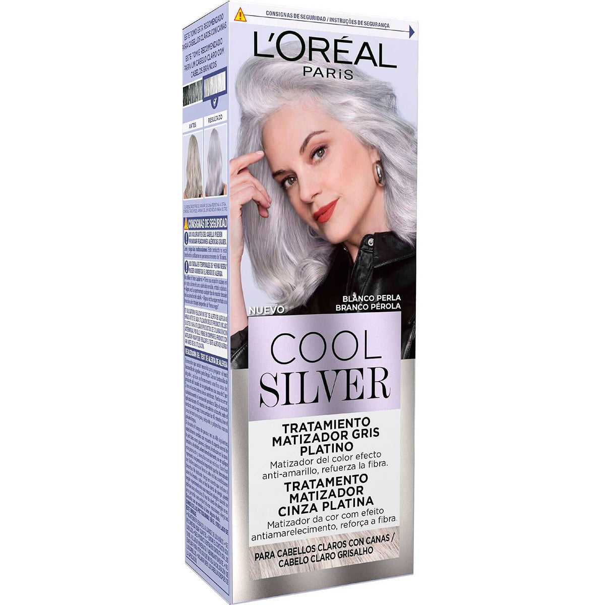 L'ORÉAL PARIS COOL SILVER platinum gray toning treatment #Pearl White 1 u
