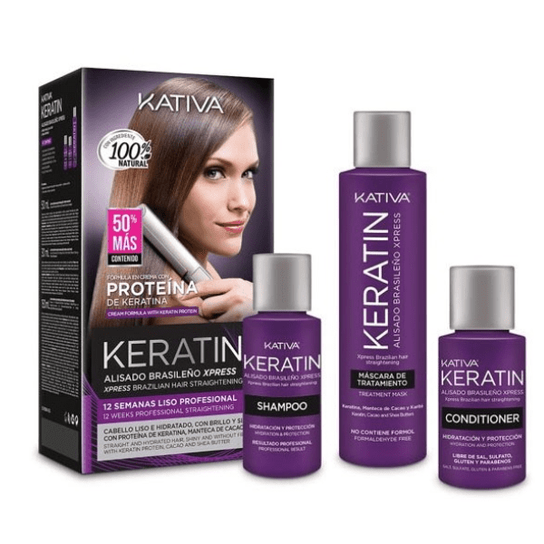 KATIVA KERATIN EXPRESS BRAZILIAN STRAIGHTENING SET 3 pcs