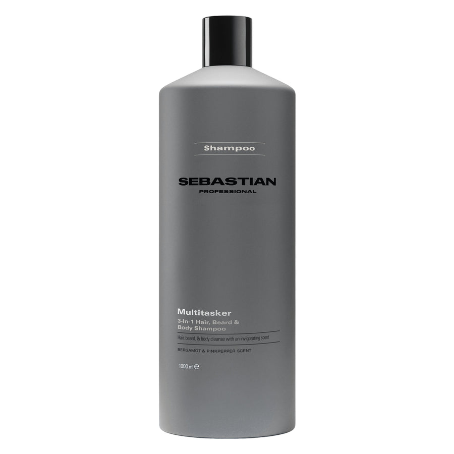 SEBASTIAN PROFESSIONALS MULTITASKER 3-in-1 shampoo for men, hair, beard and body, cleanses and provides freshness 1000 ml