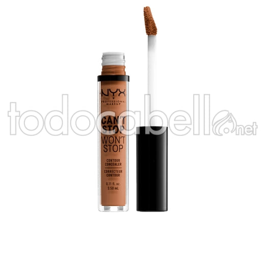 NYX PROFESSIONAL MAKE UP CAN'T STOP WON'T STOP contour concealer #mahogany
