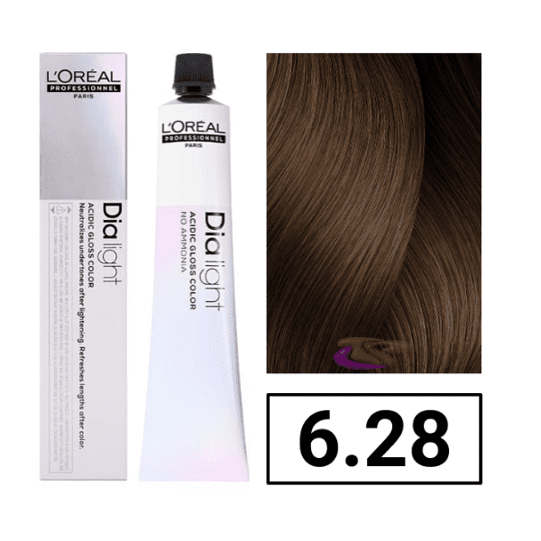 L'ORÉAL PROFESSIONNEL PARIS DIA LIGHT gel-creme acide sans amoniaque #6,28 50 ml