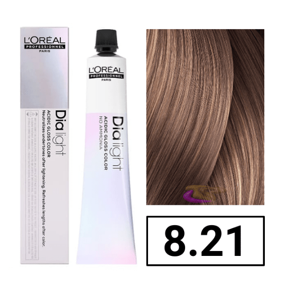 L'ORÉAL PROFESSIONNEL PARIS DIA LIGHT gel-creme acide sans amoniaque #8,21 50 ml