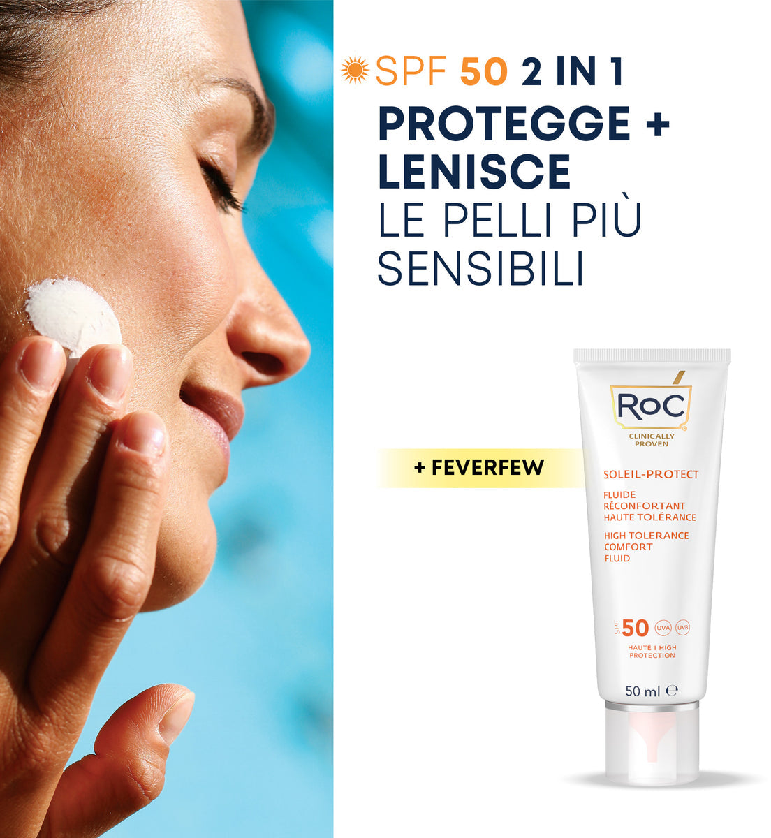 ROC PROTECCIÓN SOLAR alta tolerancia SPF50 50 ml