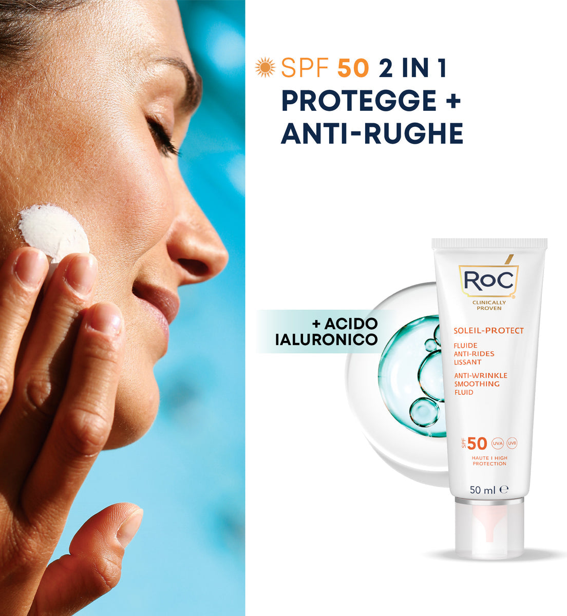ROC PROTECCIÓN SOLAR anti-arrugas SPF50 50 ml