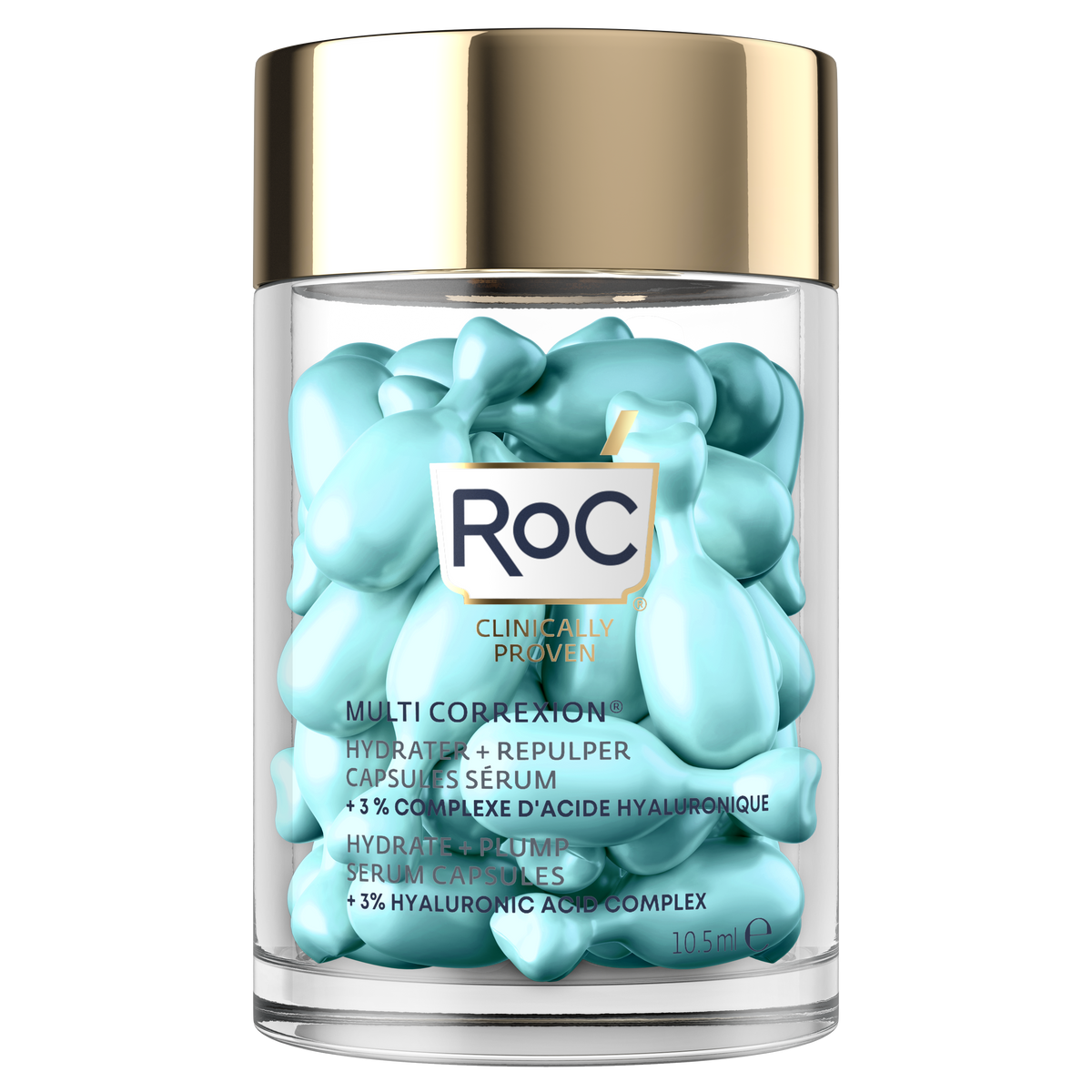 ROC HYDRATE + PLUMP cápsulas serum con ácido hialurónico 30 u