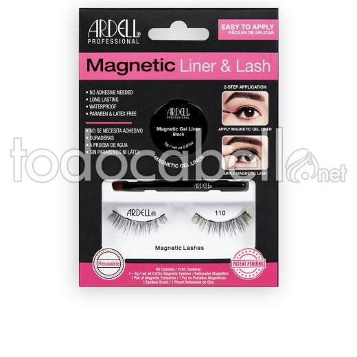 ARDELL MAGNETIC LINER &amp; LASH eyelashes #110 + gel liner 3 u