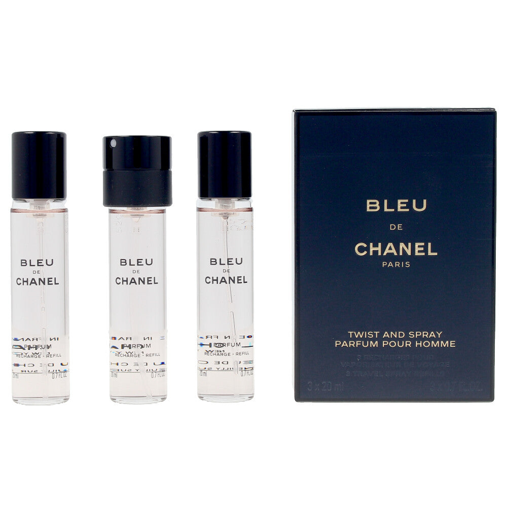 CHANEL BLEU PARFUM edp vapo twist &amp; refillable spray 3 x 20 ml