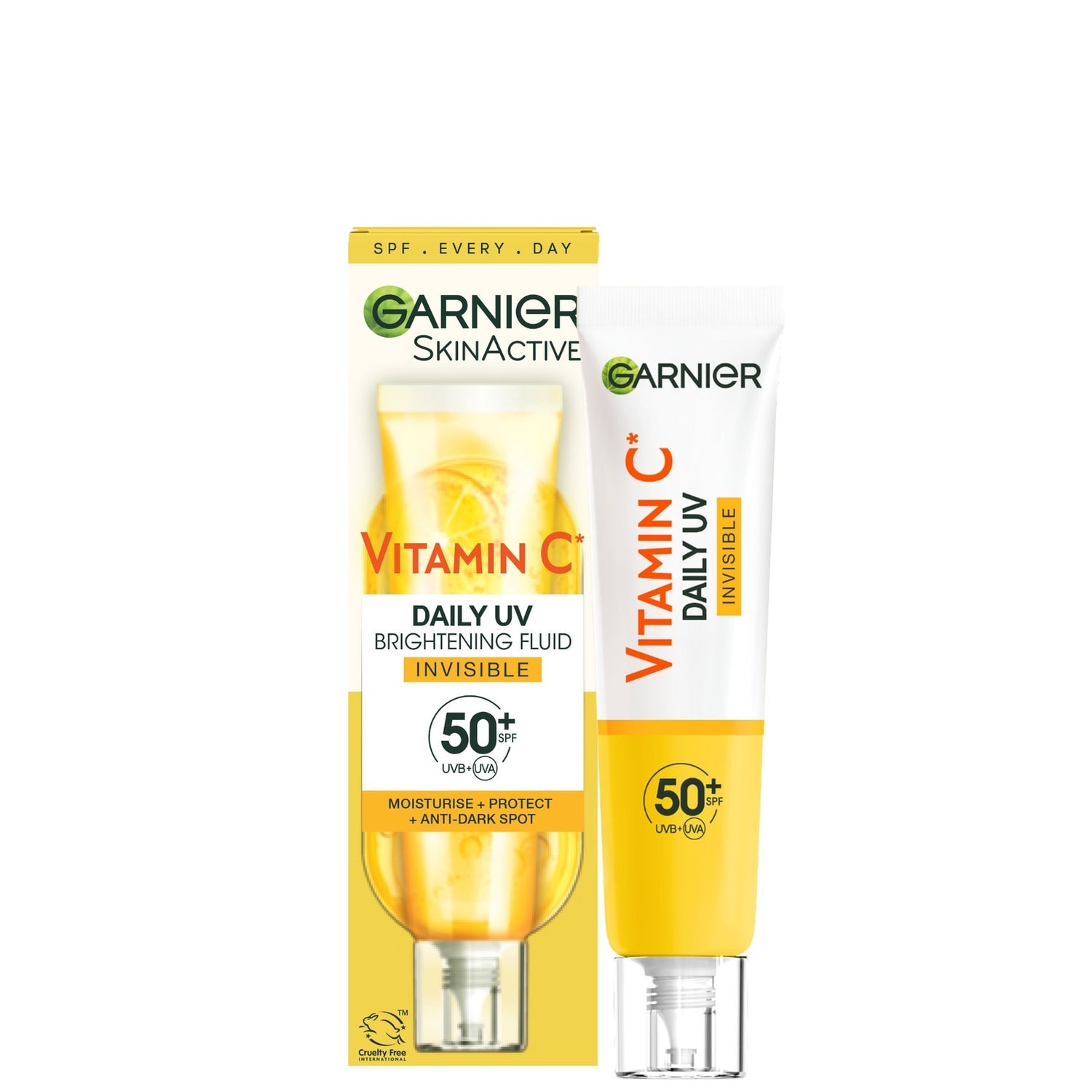 GARNIER VITAMIN C anti-uv daily SPF50+ #glow 40 ml