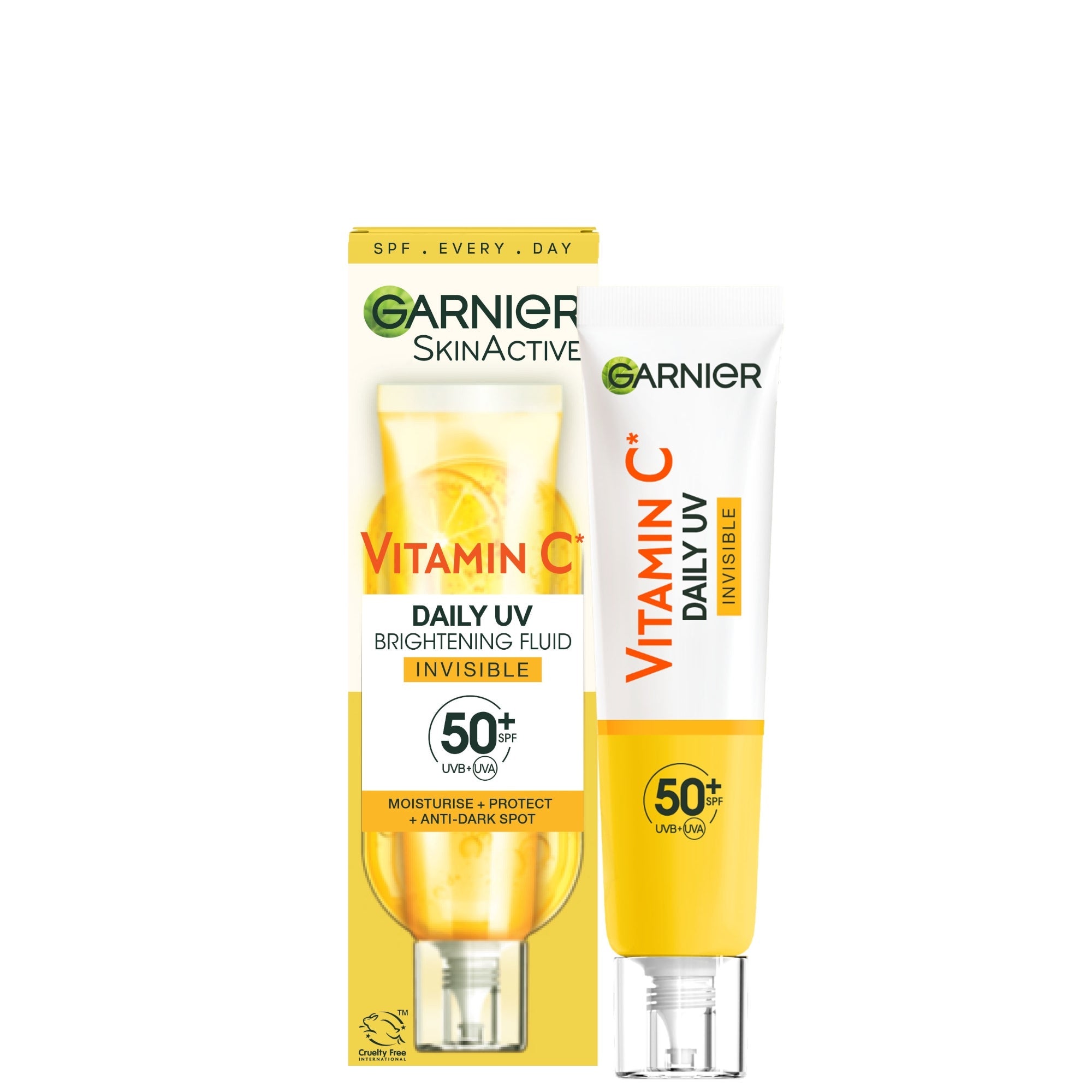 GARNIER VITAMIN C anti-uv daily SPF50+ #glow 40 ml
