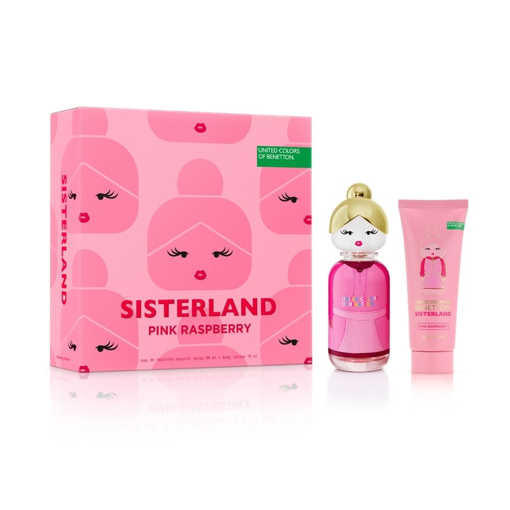 BENETTON SISTERLAND PINK RASPBERRY CASE 2 pcs
