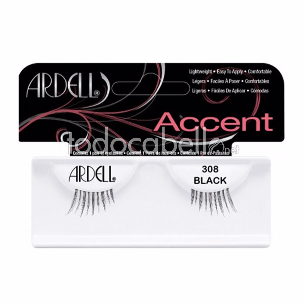 ARDELL ACCENT eyelashes #308-black 1 u