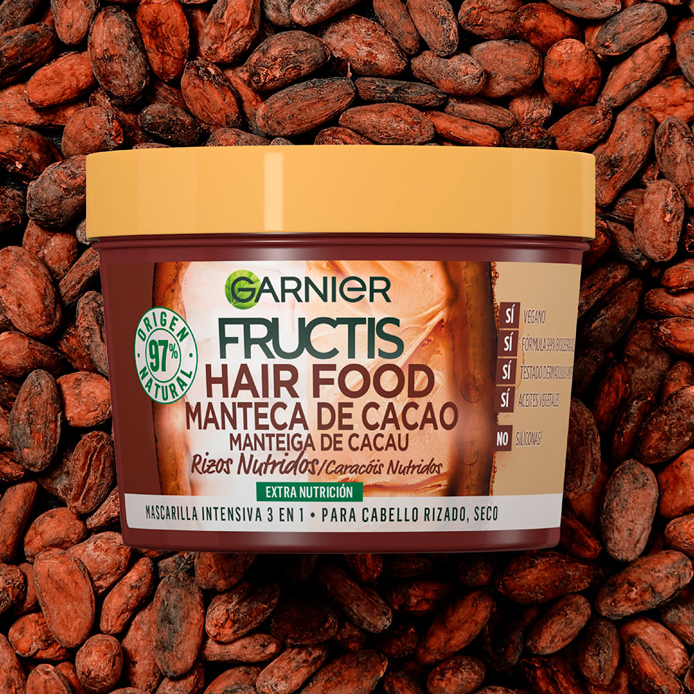 GARNIER FRUCTIS HAIR FOOD COCOA BUTTER nourished curl mask 390 ml