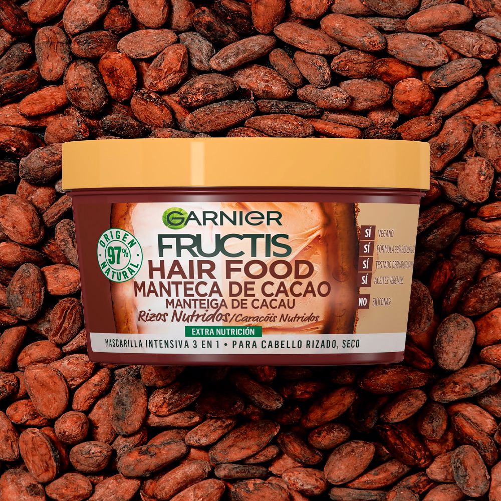 GARNIER FRUCTIS HAIR FOOD COCOA BUTTER nourished curl mask 390 ml
