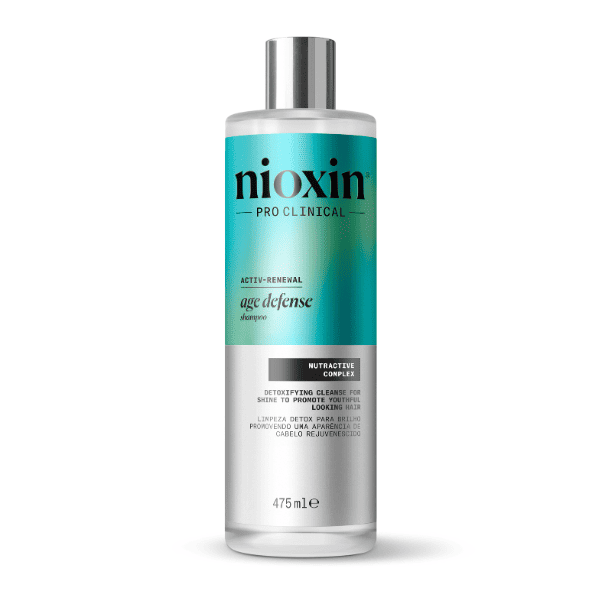 NIOXIN AGE DEFENSE anti-aging shampoo purifies the scalp with niacinamide 475 ml
