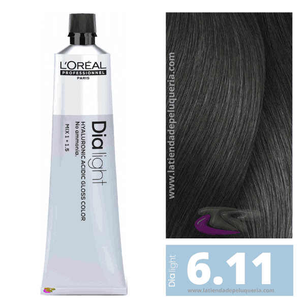 L'ORÉAL PROFESSIONNEL PARIS DIA LIGHT gel-creme acide sans ammoniaque #6.11 60 ml