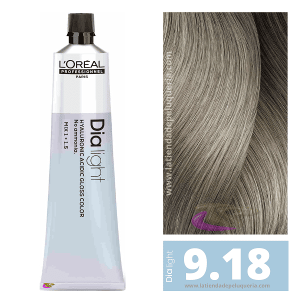 L'ORÉAL PROFESSIONNEL PARIS DIA LIGHT gel-creme acide sans ammoniaque #9.18 60 ml