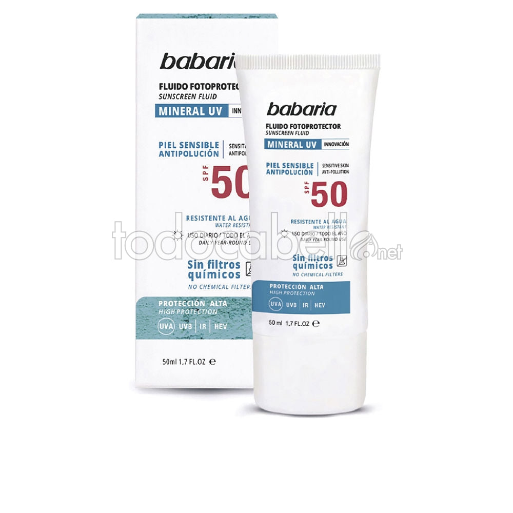 BABARIA SOLAR MINERAL UV easy photoprotective fluid SPF50 50 ml