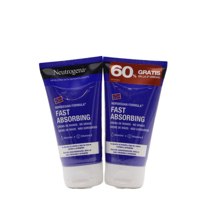 NEUTROGENA FAST ABSORPTION HAND CREAM PACK 2 x 75 ml