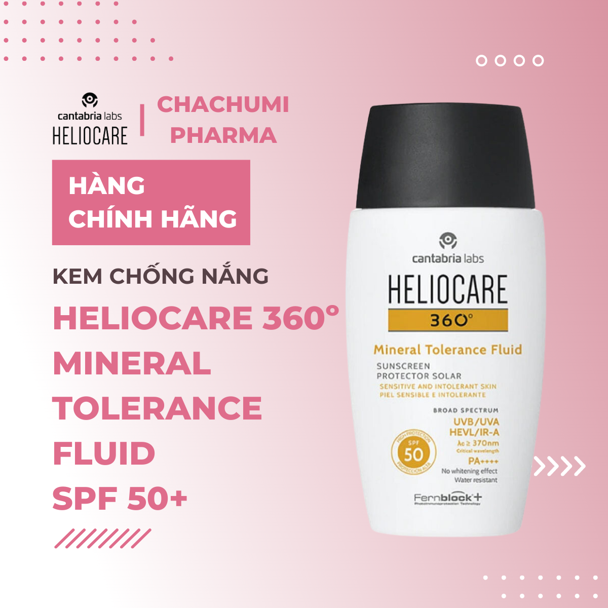 HELIOCARE 360° fluid sunscreen mineral tolerance SPF50 50 ml