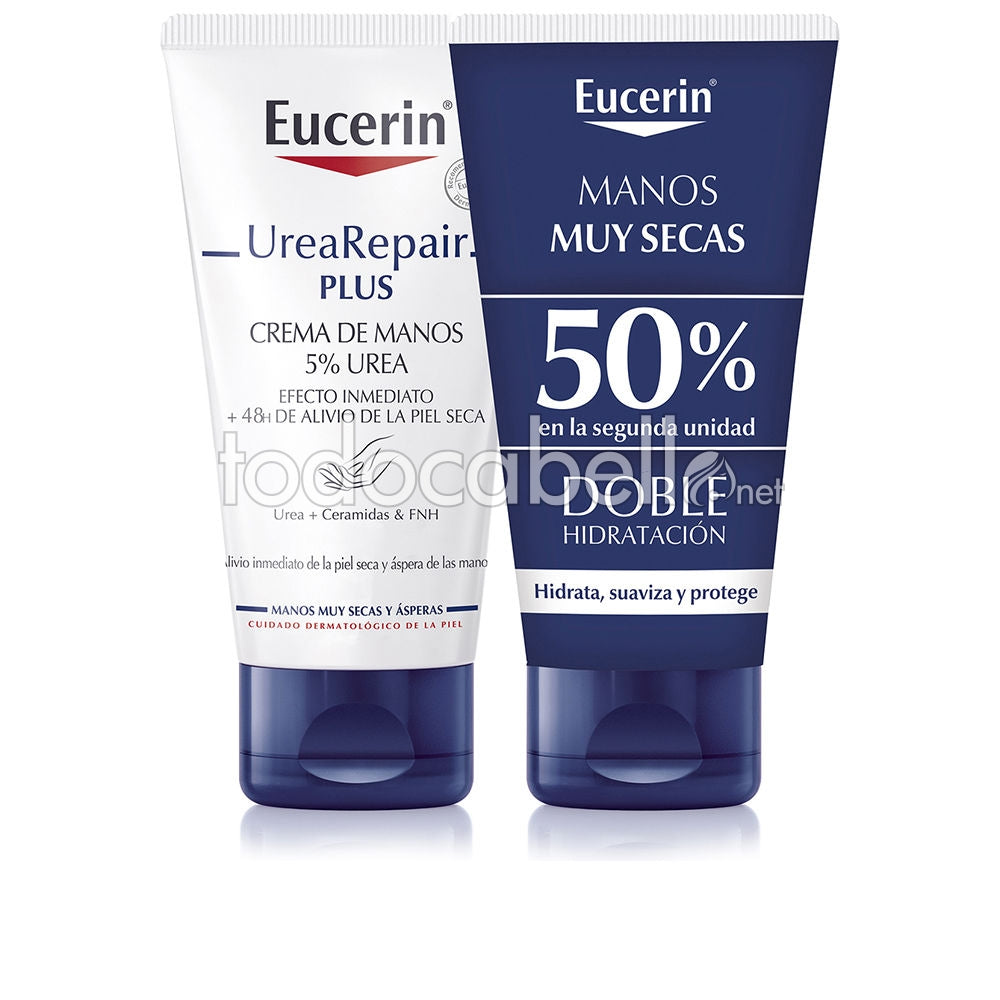 EUCERIN UREAREPAIR PLUS HAND CREAM 5% UREA LOT 2 x 75 ml