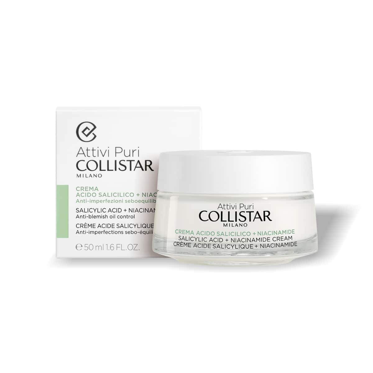 COLLISTAR ATTIVI PURI salicylic cream + niacinamide 50 ml