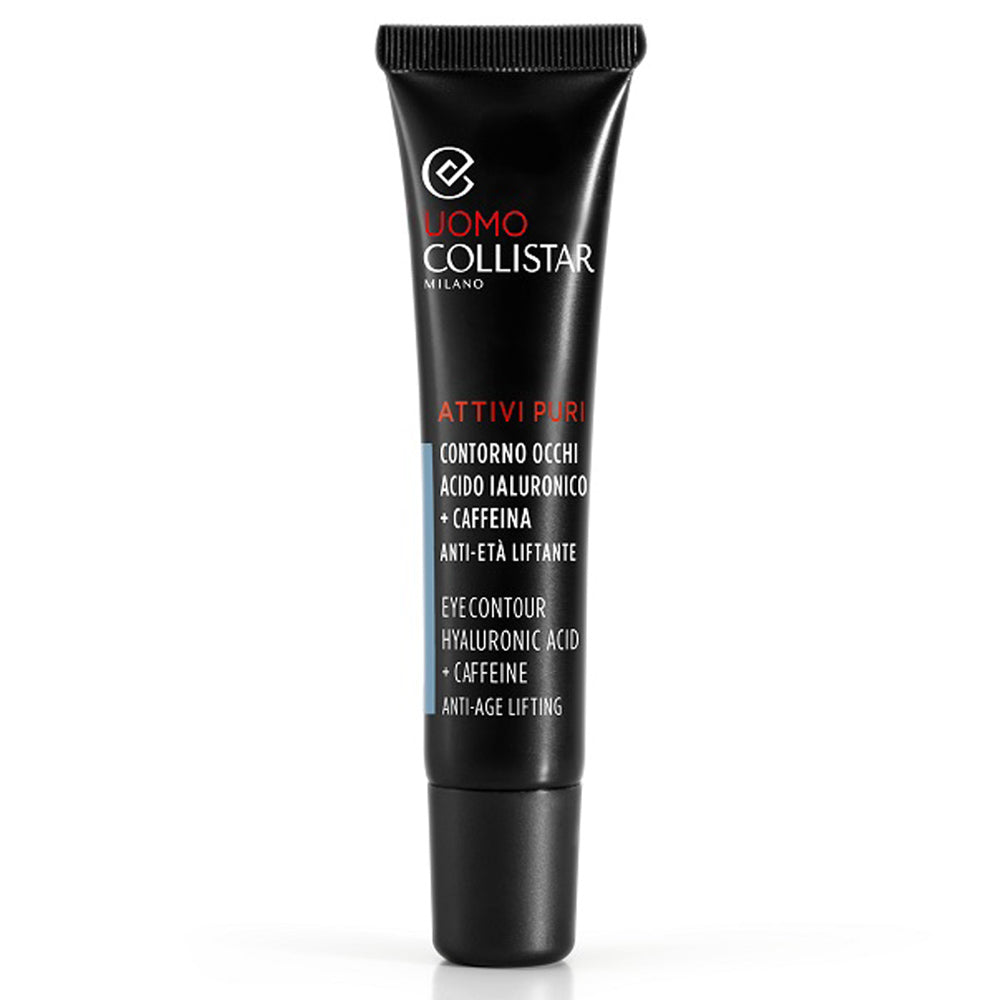 COLLISTAR UOMO ATTIVI PURI contorno de ojos ácido hialurónico y cafeína 15 ml