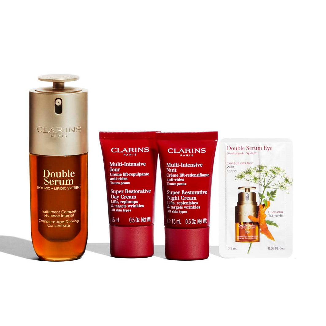 CLARINS DOUBLE SERUM CASE 4 pcs