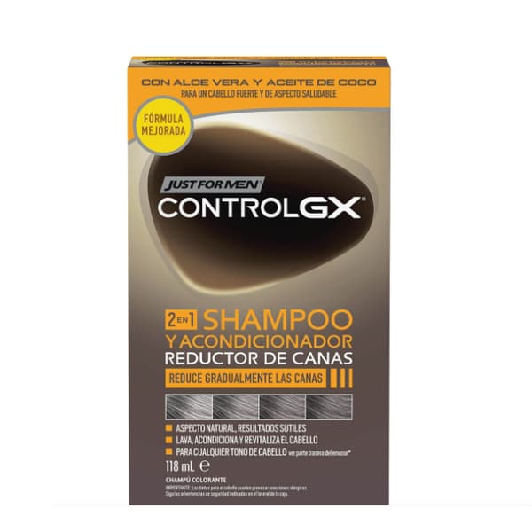 JUST FOR MEN CONTROL GX gray hair reducing shampoo with conditioner 118 ml