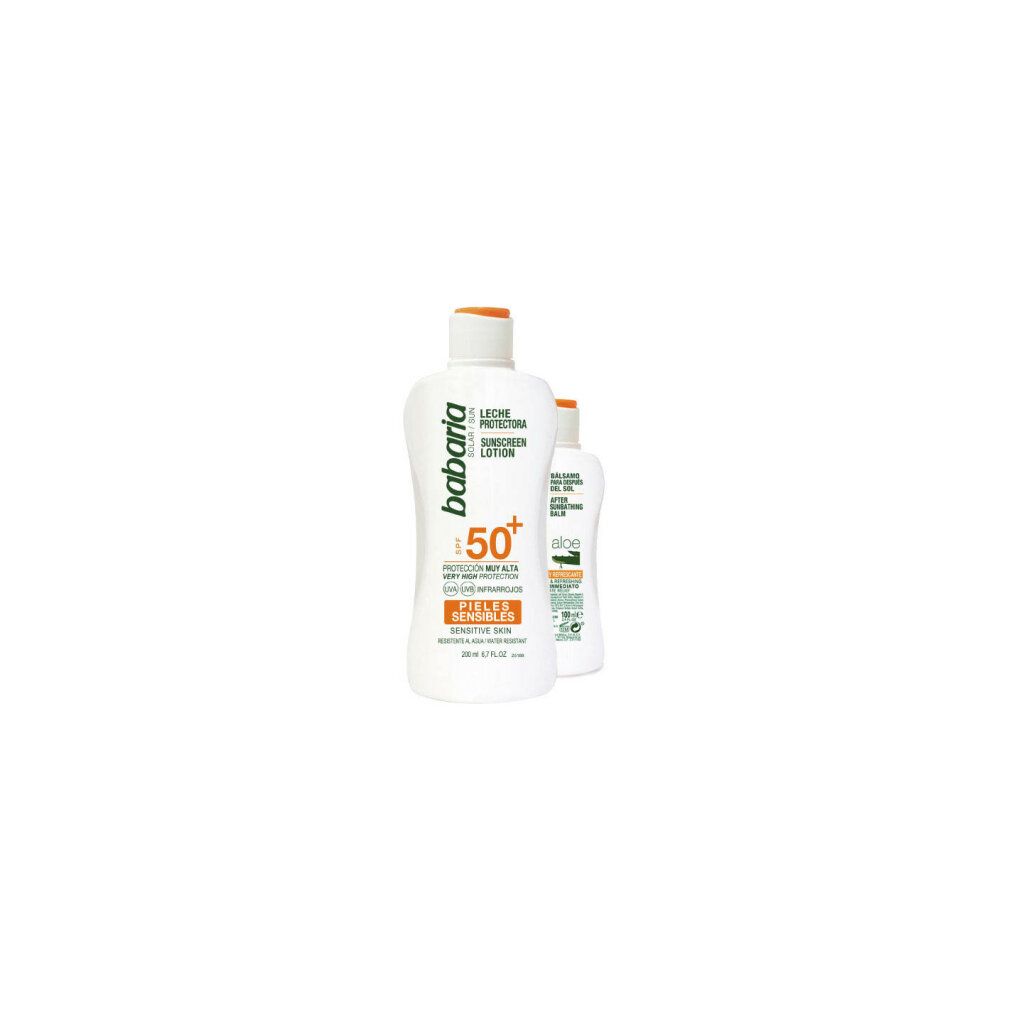 BABARIA SOLAR PIEL SENSIBLE SPF50+ LECHE set