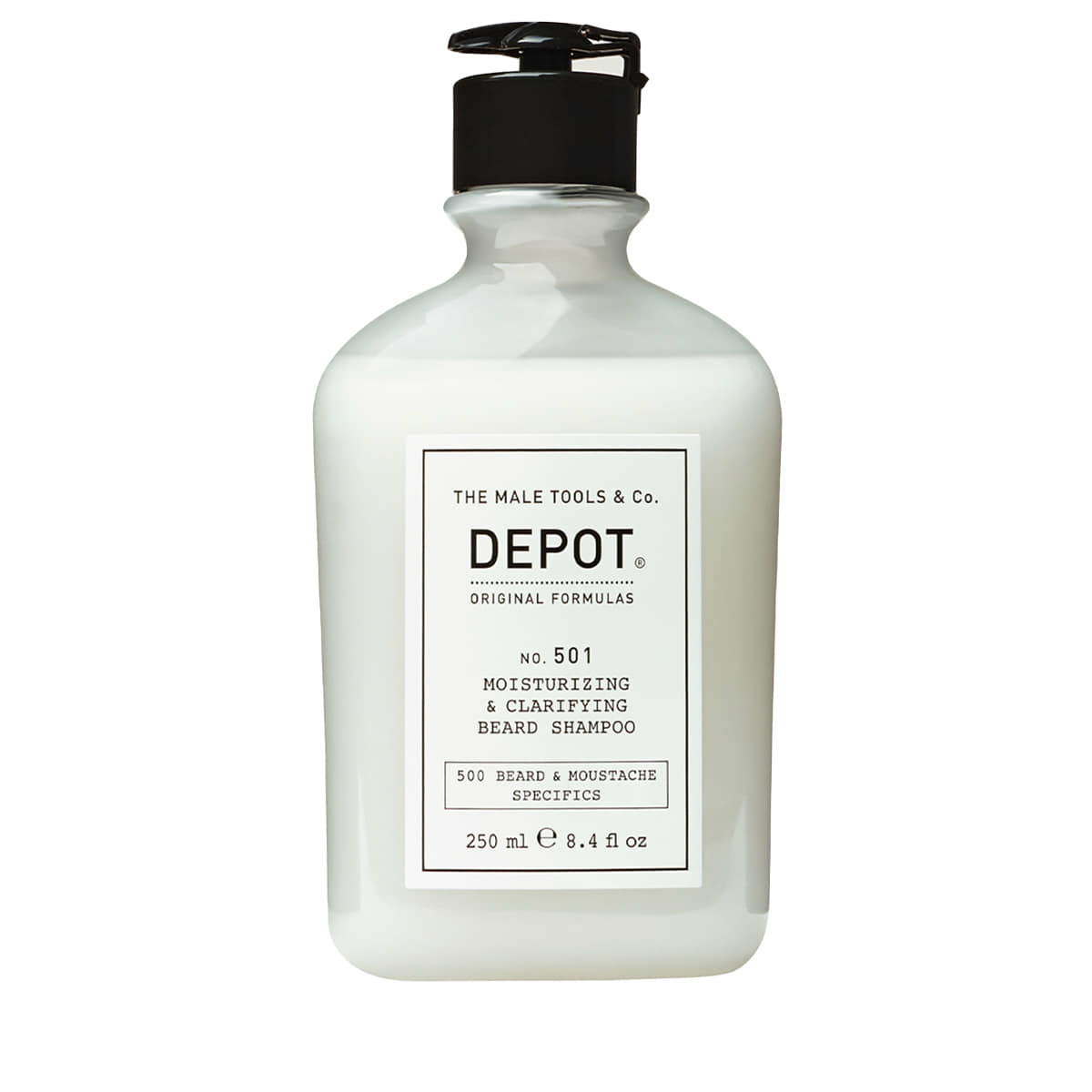 DEPOT BEARD &amp; MUSTACHE Nº501 moisturizing &amp; clarifying beard shampoo 250 ml
