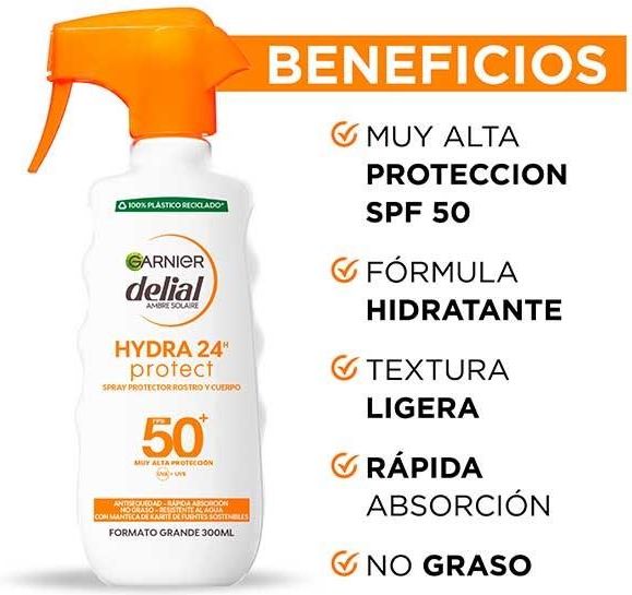 GARNIER HYDRA 24 PROTECT face and body protective spray SPF50+ 270 ml