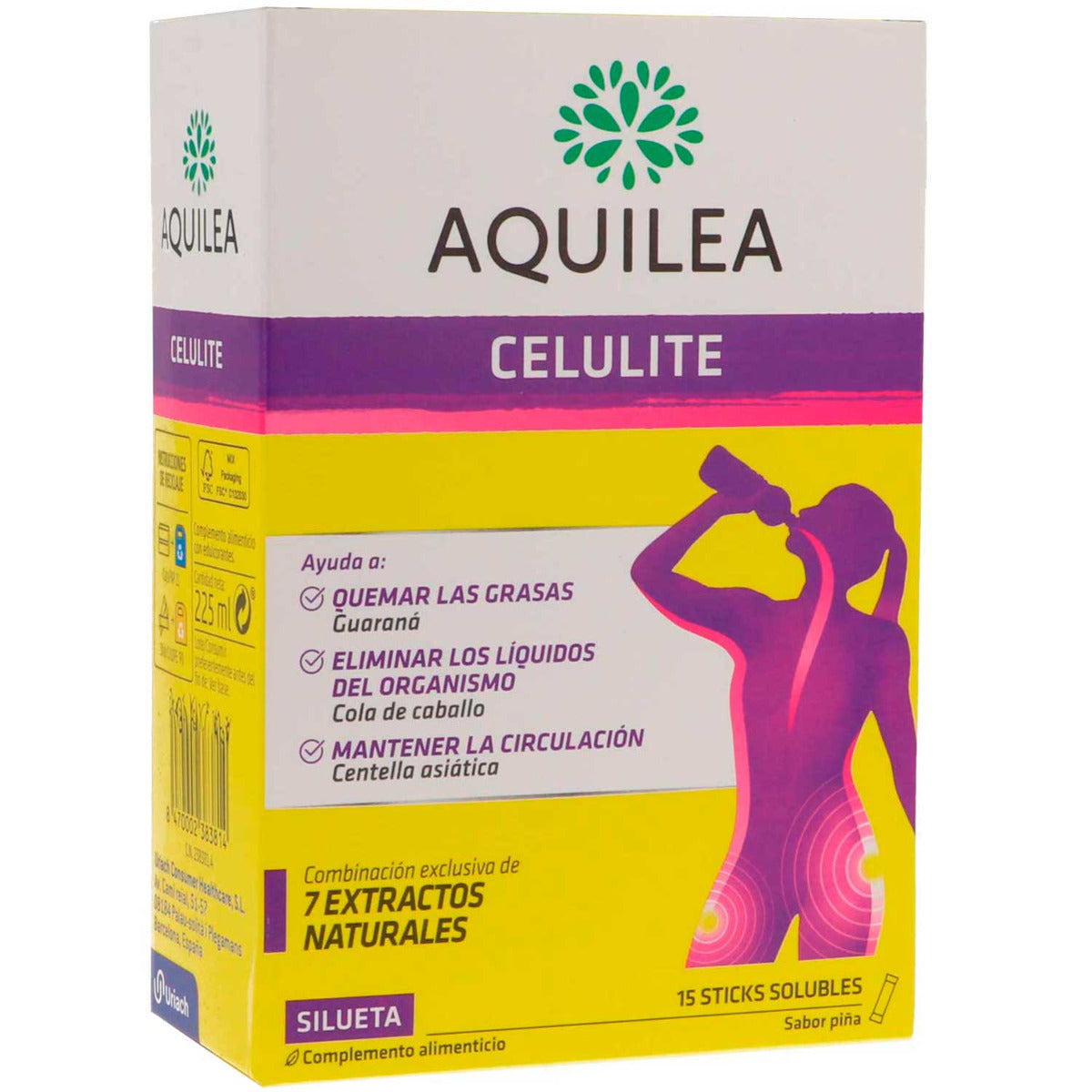 AQUILEA Celulina Treatment for Cellulite 15 Drinkable Sticks of 10 ml