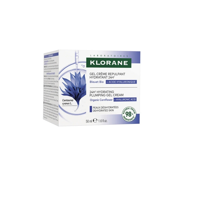 KLORANE BIO CORNFLOWER &amp; HYALURONIC ACID gel-cream for face and eyes 50 ml