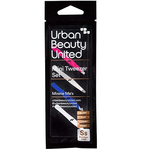 UBU - URBAN BEAUTY UNITED MINNIE ME'S MINI TWEEZERS LOT 4 pz