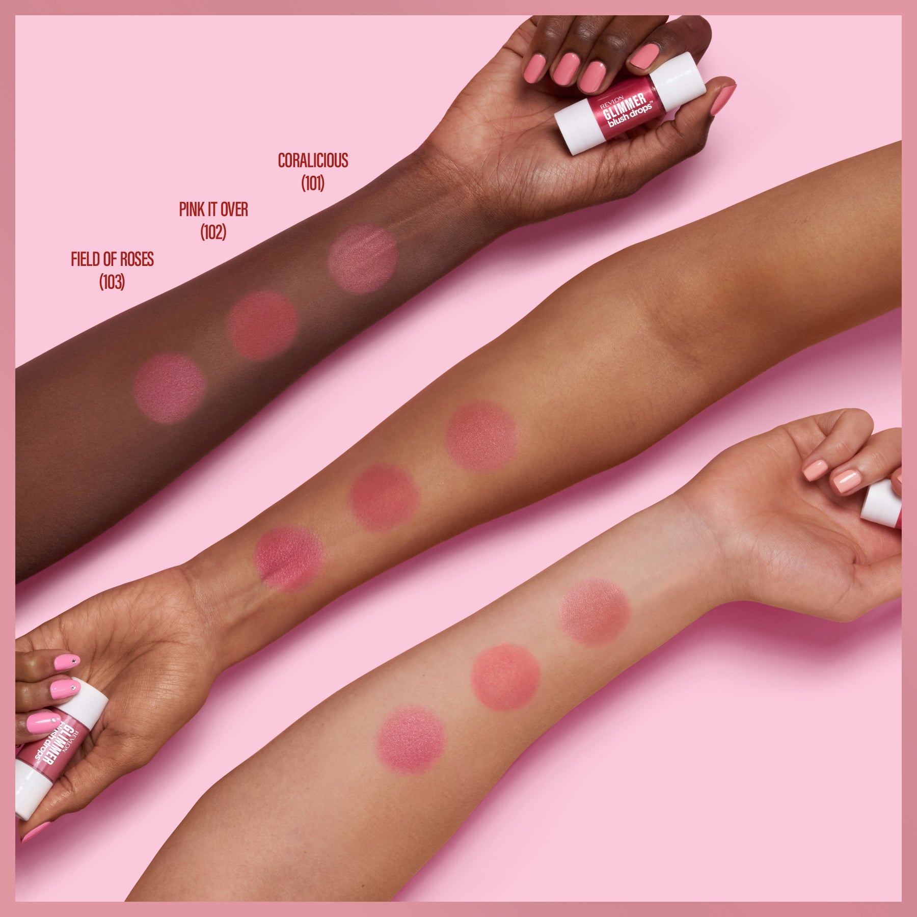 REVLON MASS MARKET SUPER LUSTROUS GLIMMER blush drops #101-Coralicious 9.4 ml