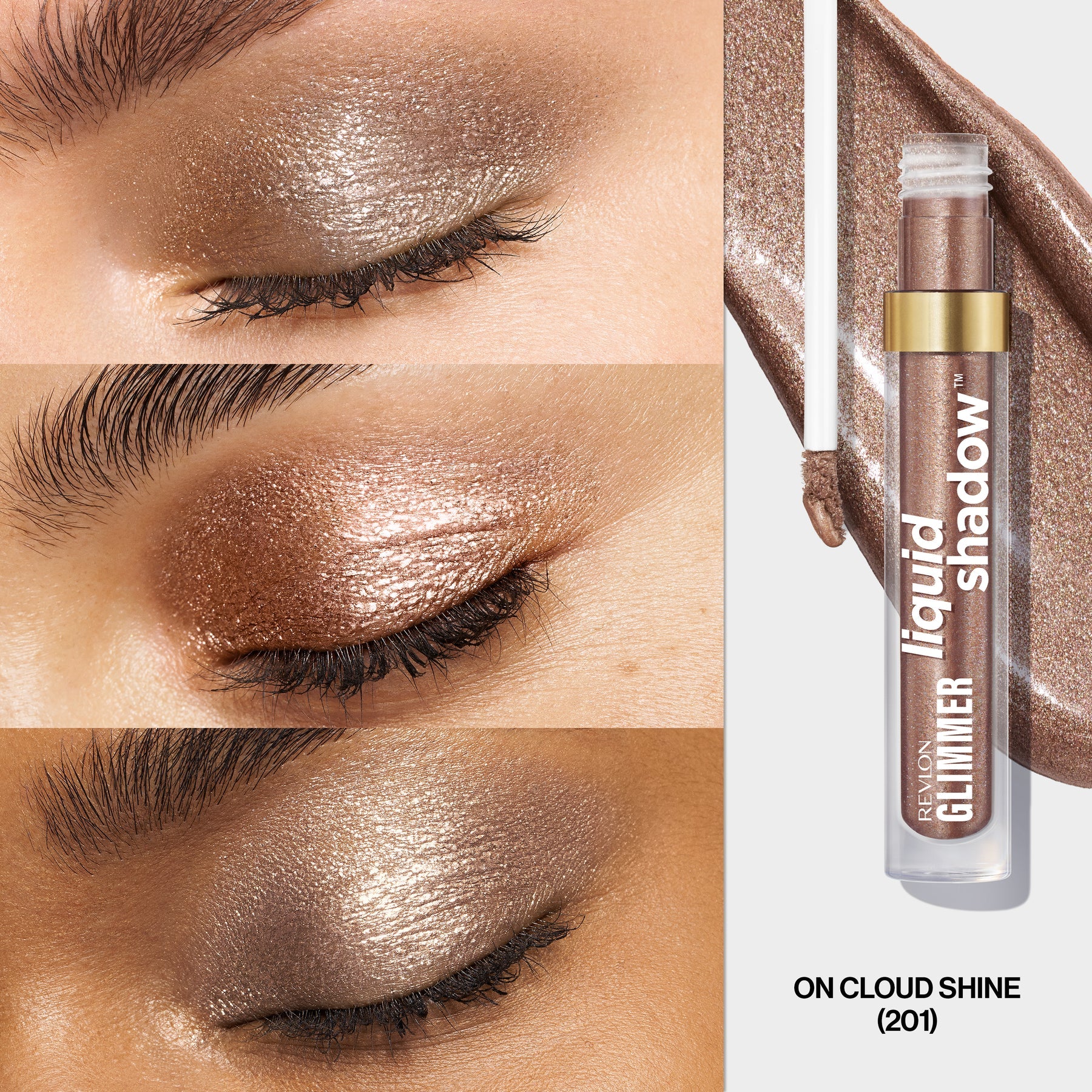 REVLON MASS MARKET REVLON GLIMMER liquid shadow #201-On Cloud Shine 3 ml