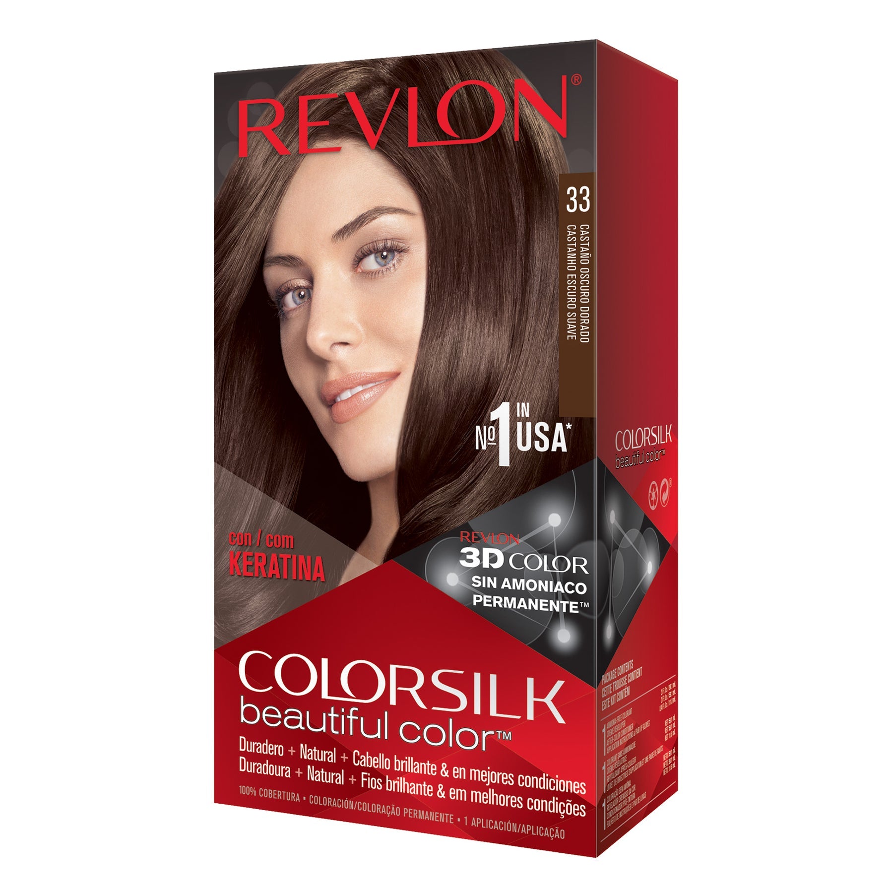 REVLON MASS MARKET COLORSILK tinte #27-castaño calido profundo 1 u