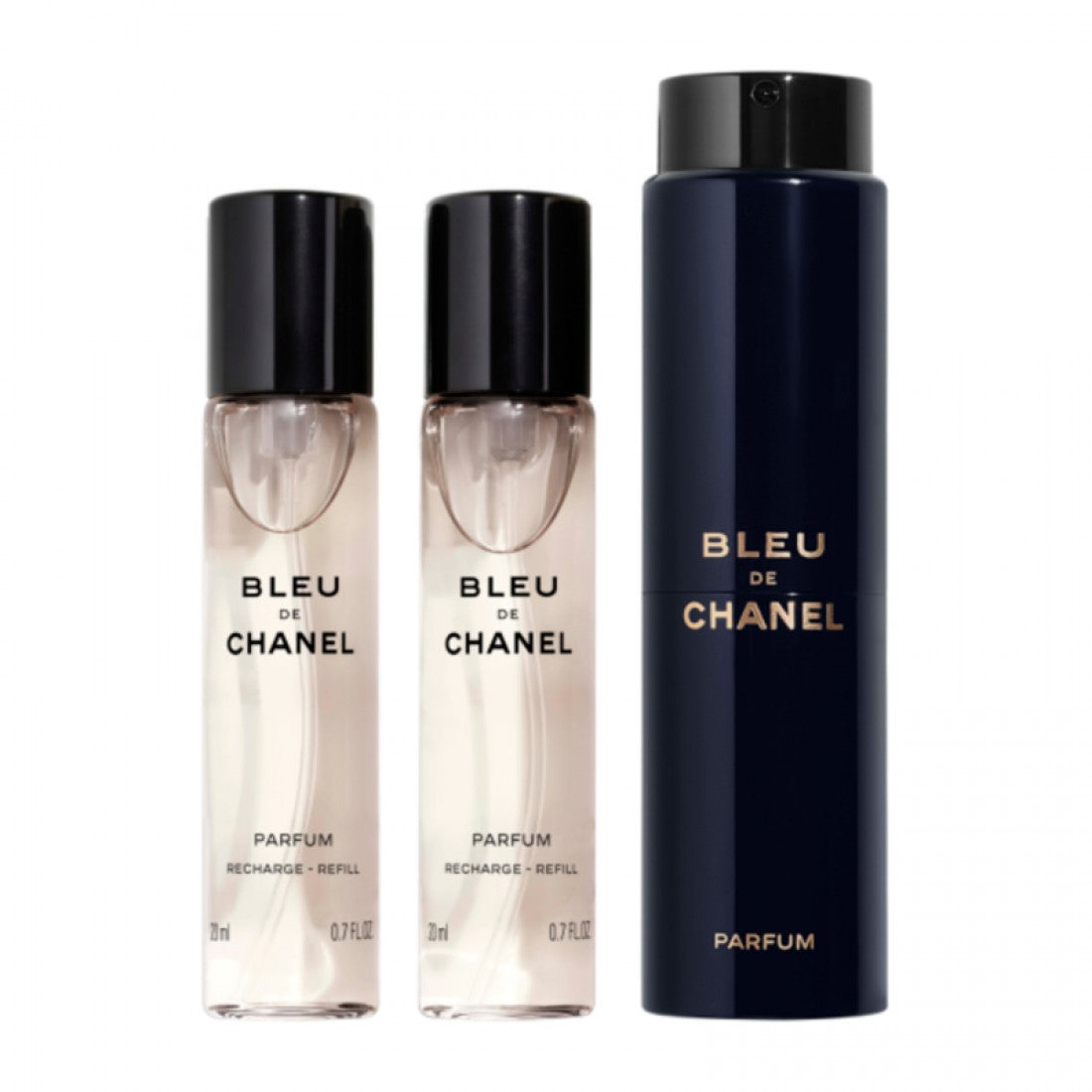 CHANEL BLEU PARFUM edp vapo twist &amp; refillable spray 3 x 20 ml