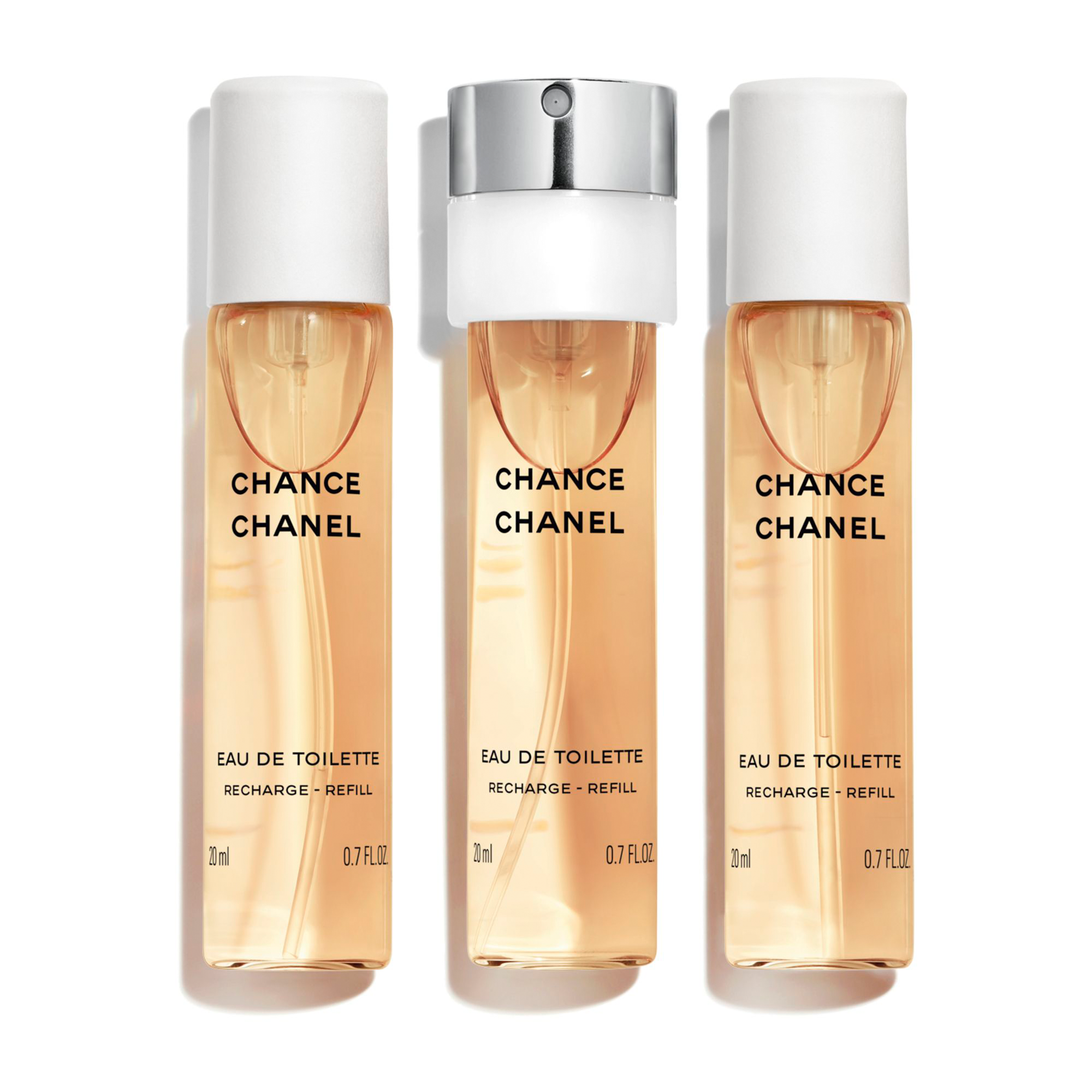 CHANEL CHANCE eau de toilette spray twist & spray 3 refills 3 x 20 ml