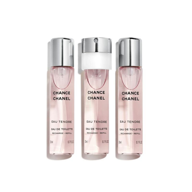 CHANEL CHANCE EAU TENDRE eau de toilette twist & spray 3 refills 3 x 20 ml
