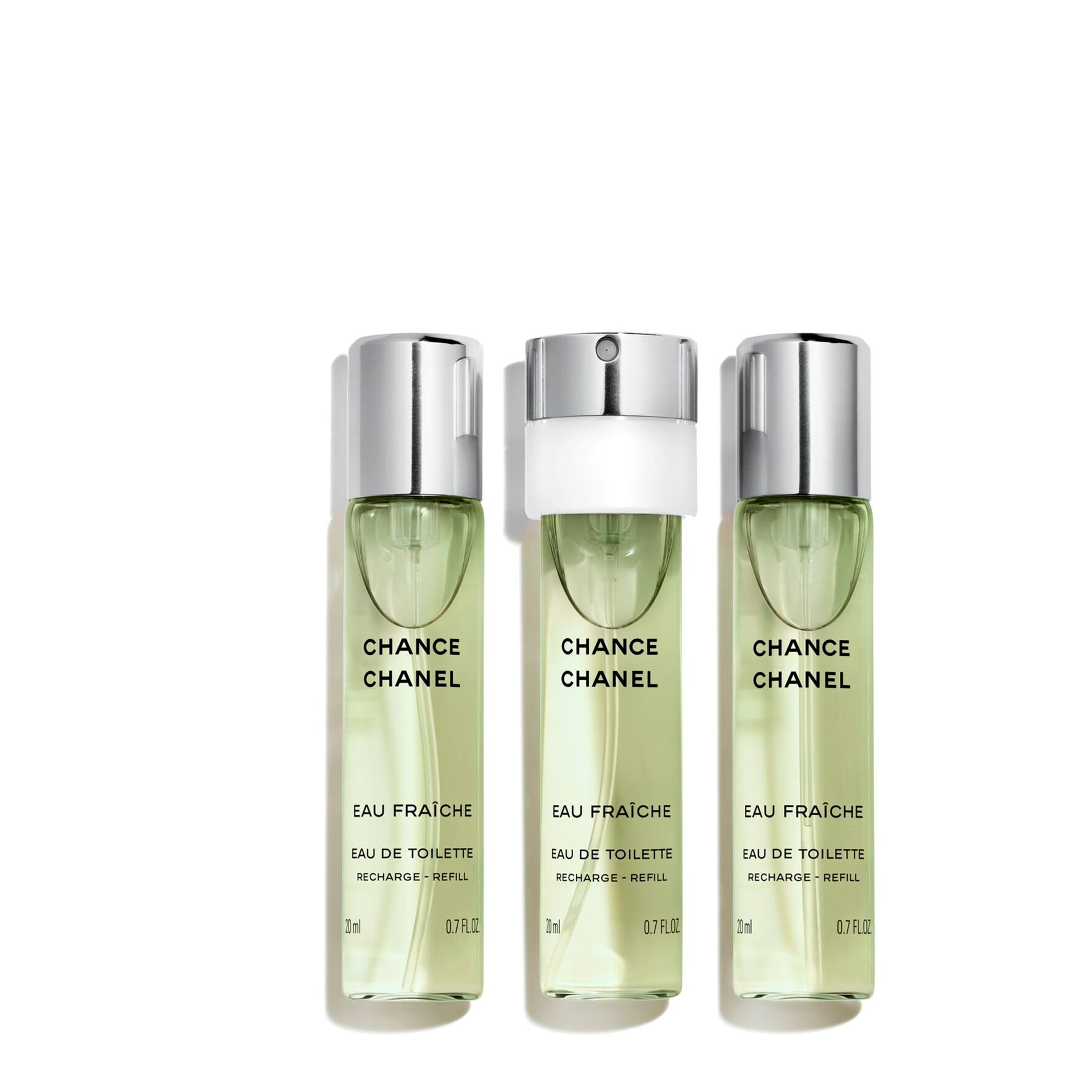 CHANEL CHANCE EAU FRAICHE eau de toilette twist & spray 3 refills 3 x 20 ml